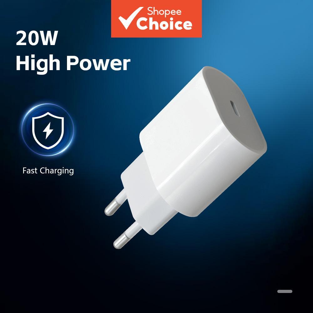Kit de Cabo Tipo-C Carregador Rápido 20W Compatível com iPhone 15/16/17/Samsung/Huawei/Xiaomi, Universal para Celular e