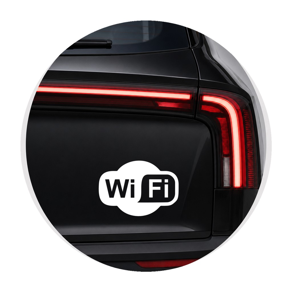 Adesivo de Carro Símbolo Wireless Internet Wifi