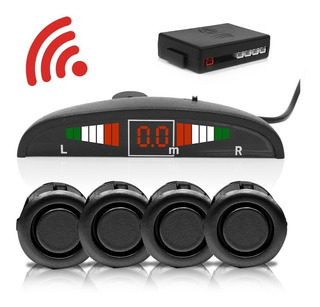 Sensor de Estacionamento Ré Wireless 4 Pontos Display LED Sinal Sonoro