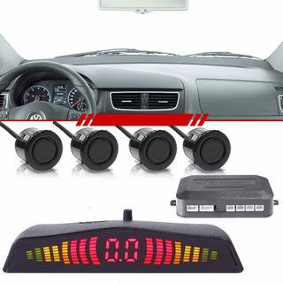 Sensor de Estacionamento Ré Wireless 4 Pontos Display LED Sinal Sonoro