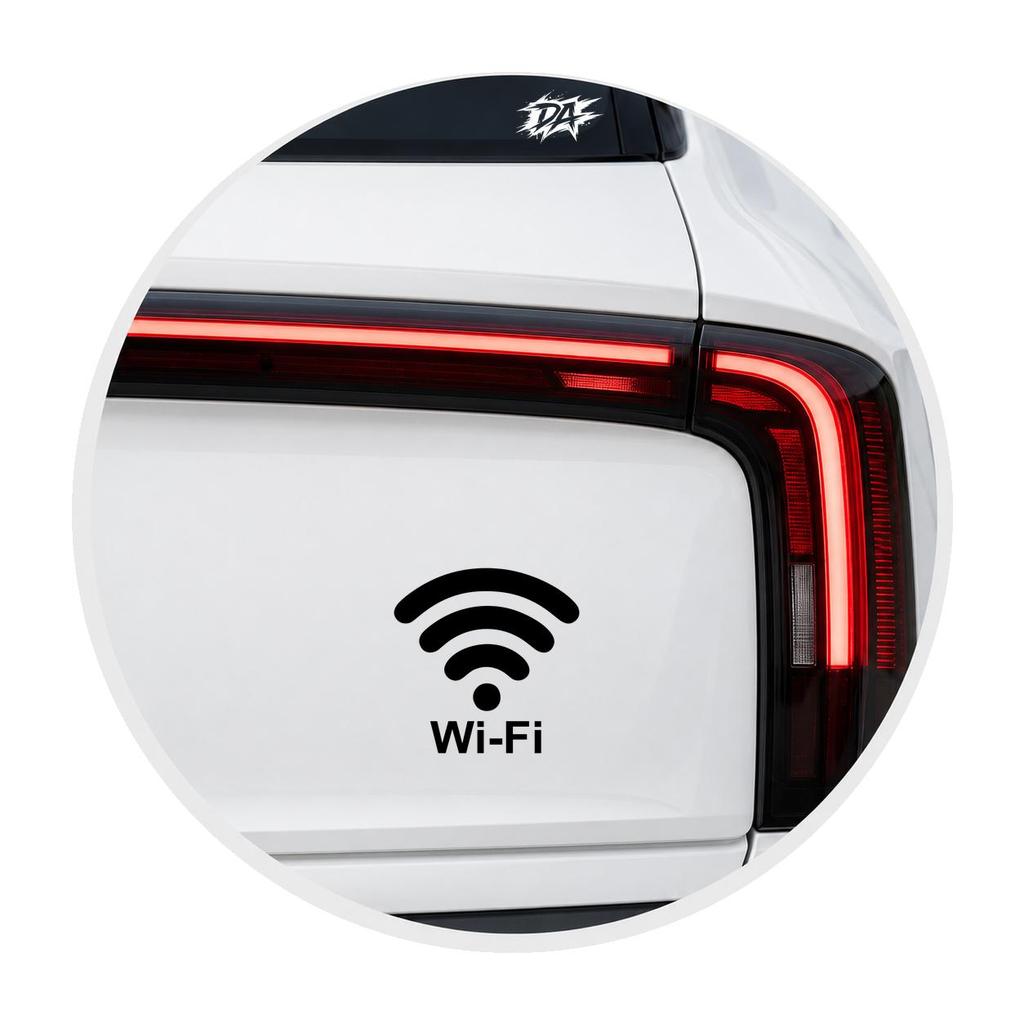 Adesivo de Carro Wifi Wireless Internet
