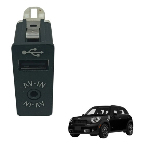 Tomada Usb Aux Mini Cooper Countryman 2013 2014 Preto