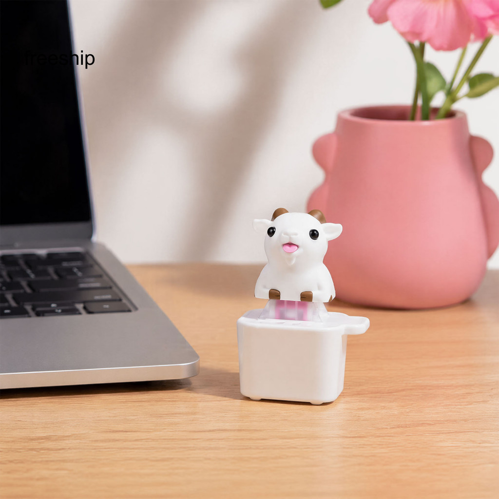 Keyboard Clicker with Sound Goat Fidget Toys 1 or 2 Pcs Rechargeable Toy – Push Button Keychain for Anxiety Relief and