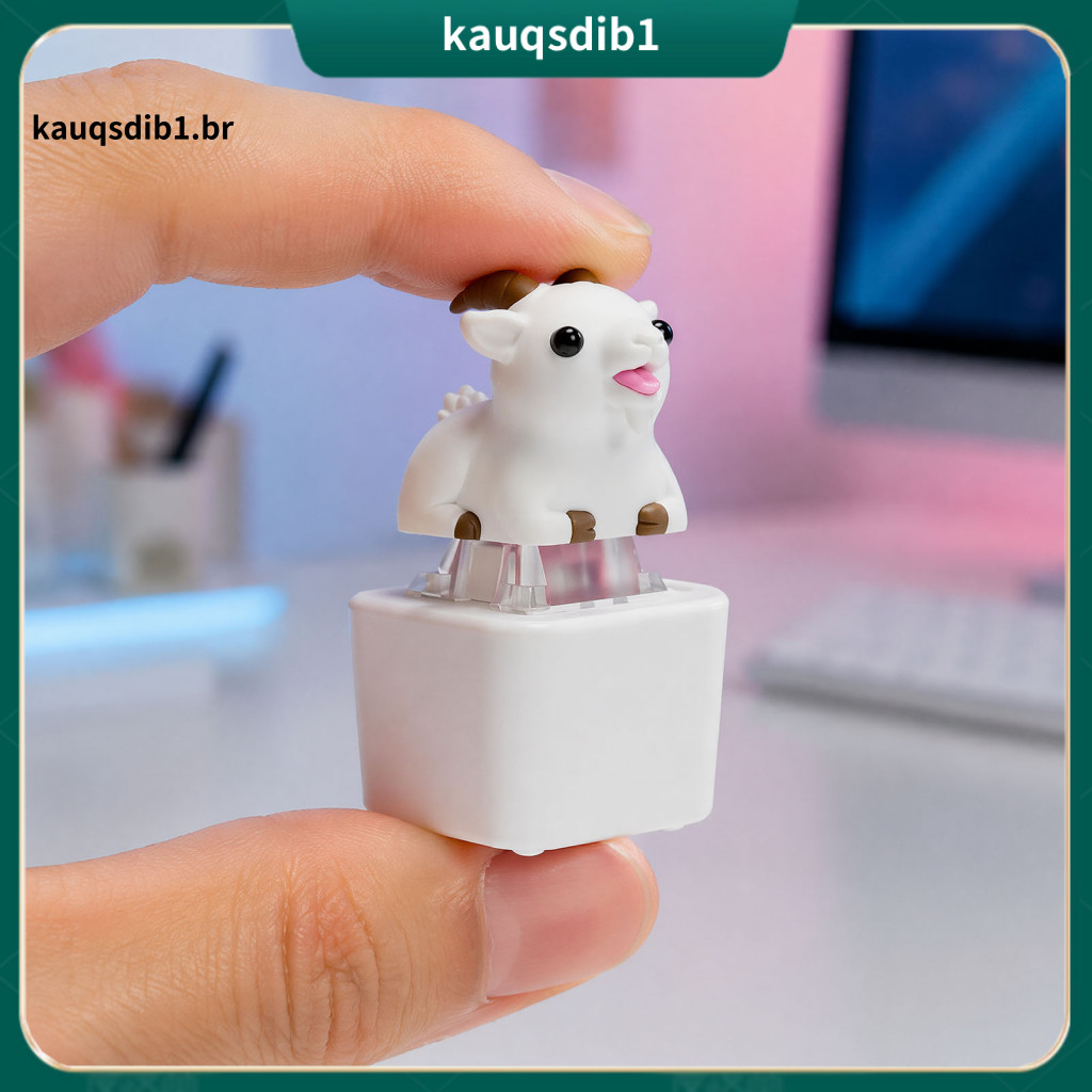 Goat Fidget Toys Keyboard Clicker with Sound 1 or 2 Pcs Rechargeable Toy Sheep Finger Stress Relief Keychain Push for An