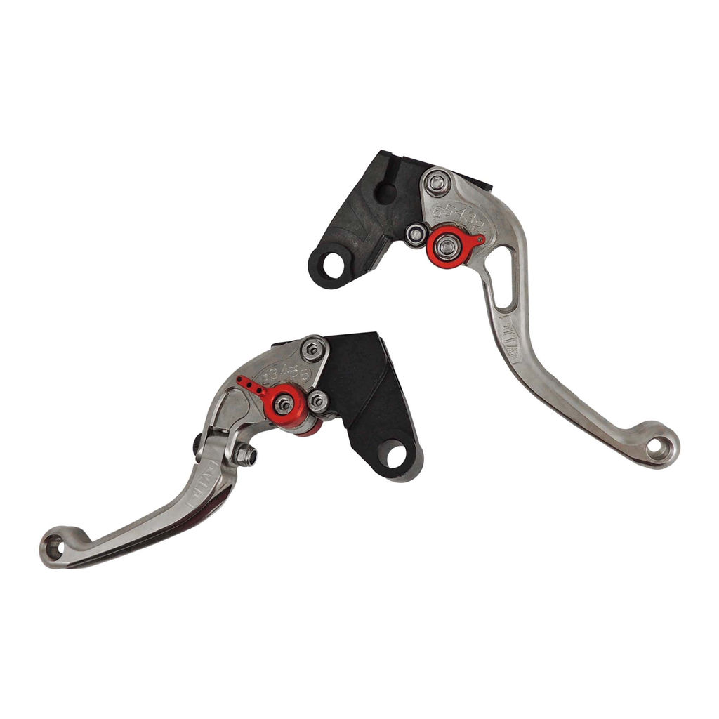 01 PAR MANETES MARCA TITAX Mod. GP Folding - Cor titanium R21 x L17