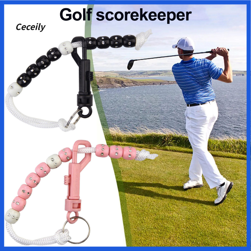 Putting Score Counter Golf Accessory Beads with Clip – Portable Stroke Keeper for Referee Caddy Golfer for Accurate
