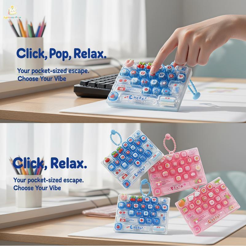 LOF Portátil Cereja Cartoon Fidget Teclado Brinquedo Alívio Do Estresse Dispositivo Sensorial Para Crianças Estudantes E