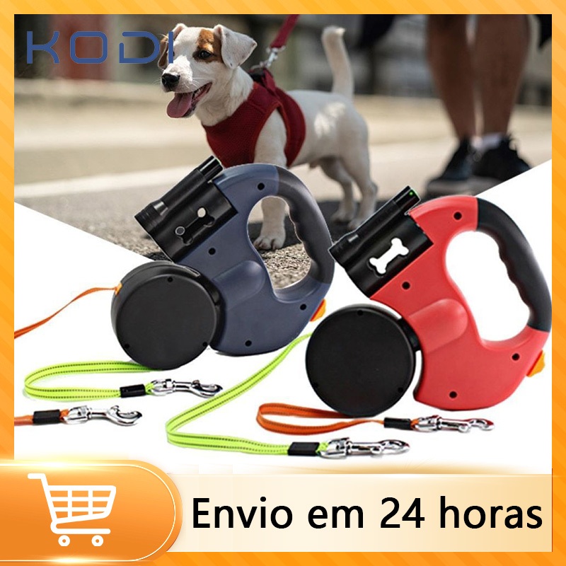 Roda automática telescópica de nylon,tração dupla telescópica de 3metros,com botões controle para ajuste cachor Z17