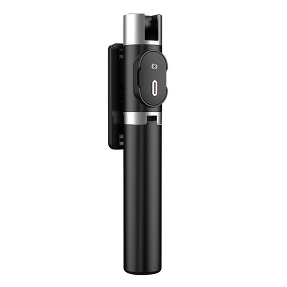 Sem fio dobrável BT Mobile Phone Remote Control Selfie Stick Suporte telescópico integrado para celular com tripé Preto