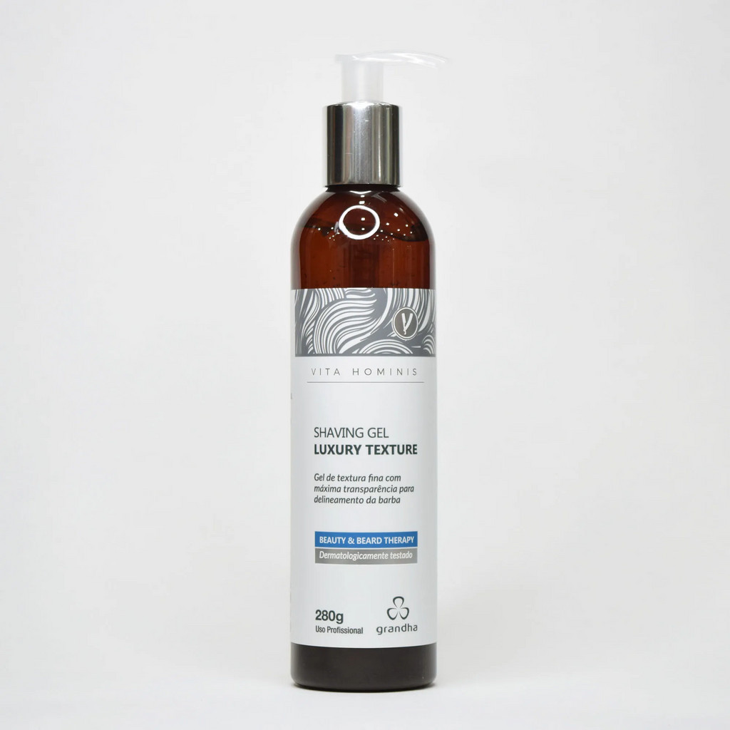 Gel de Barbear Vita Hominis Shaving Gel Luxury Texture 280g Transparente para Delinear