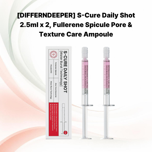[DIFFER & DEEPER] S-Cure Daily Shot 2.5ml x 2 , Ampola Fullerene Spicule Pore Texture Care