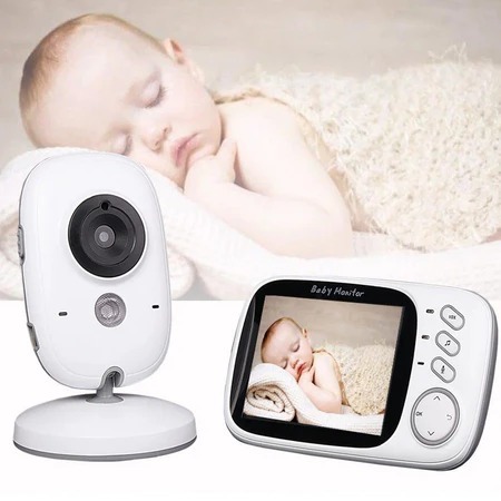 Baba Eletronica Monitor Com Visão Noturna Camera C/Áudio 3.2 Polegadas Bateria De Longa Duração Alcance 260 Metros