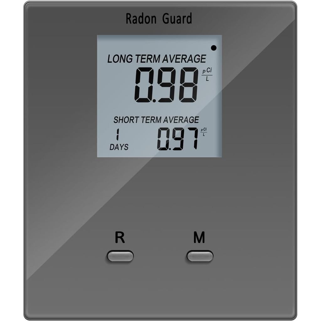 Home Radon Detector, Portable Radon Meter, Long and Short Term Home Radon Monitor, Battery-Powered, Prevent Excessive Ra