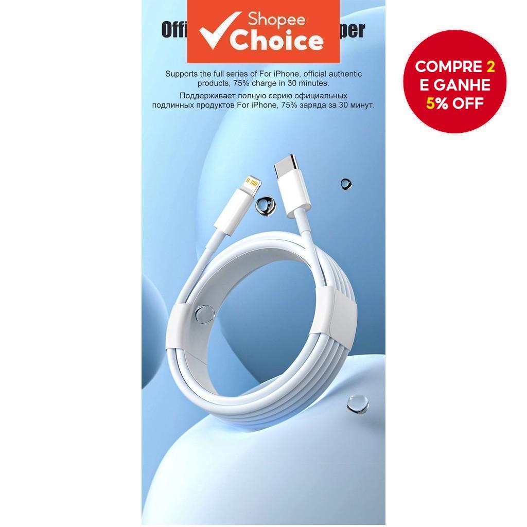 Cabo USB C 20W para iPhone 14 13 12 11 Pro Max Mini 7 8 Plus XS X XR SE iPad 1.5M