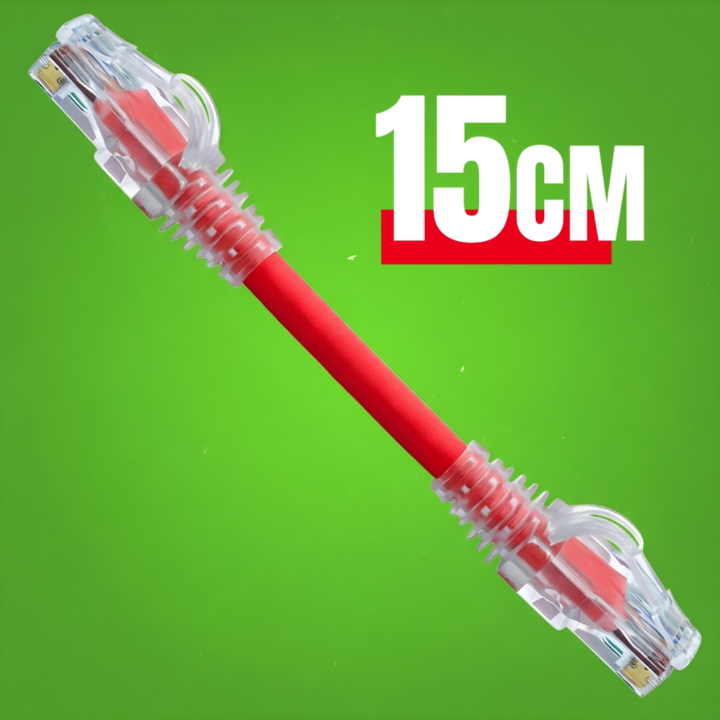 Cabo de Rede Internet Patch Cord Cat6 15cm Cca 10Gbps Ethernet Alta Velocidade