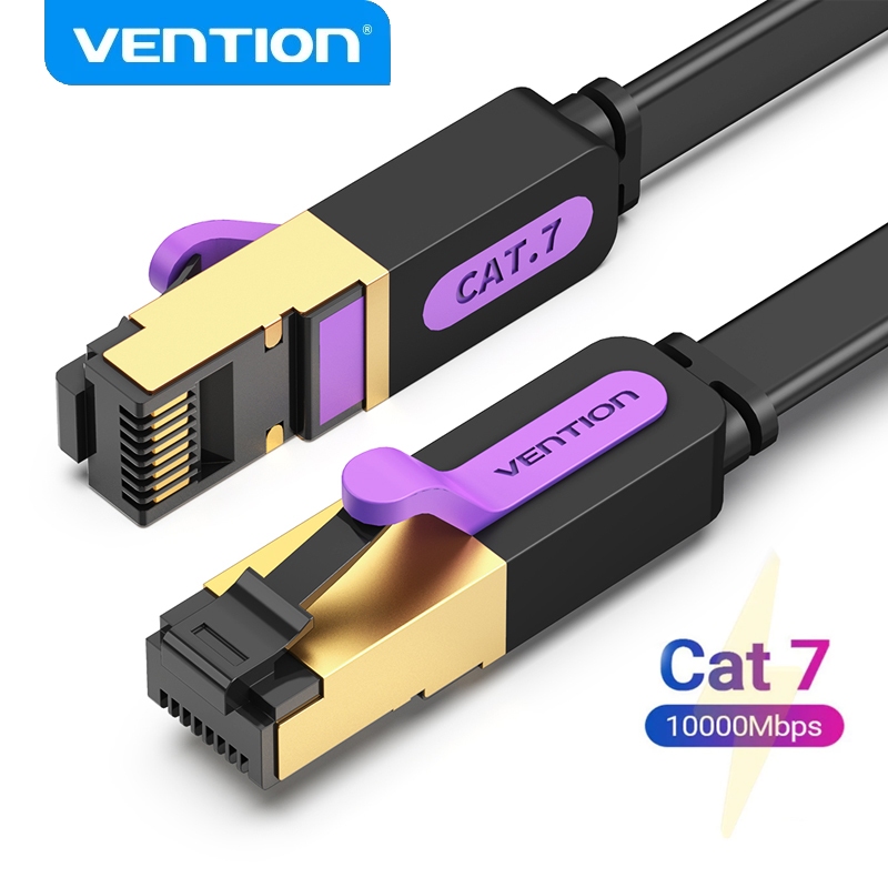 Vention Cabo de Rede Blindado  CABO Internet CAT7 de alta Velocidade 10Gbps Para Laptops PS 4 Roteador RJ45