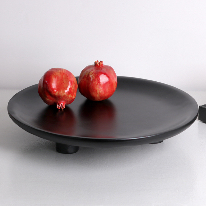 ODKA Modern minimalist model room fruit platter, Nordic-style creative three-legged tray, dining table soft decor, showr