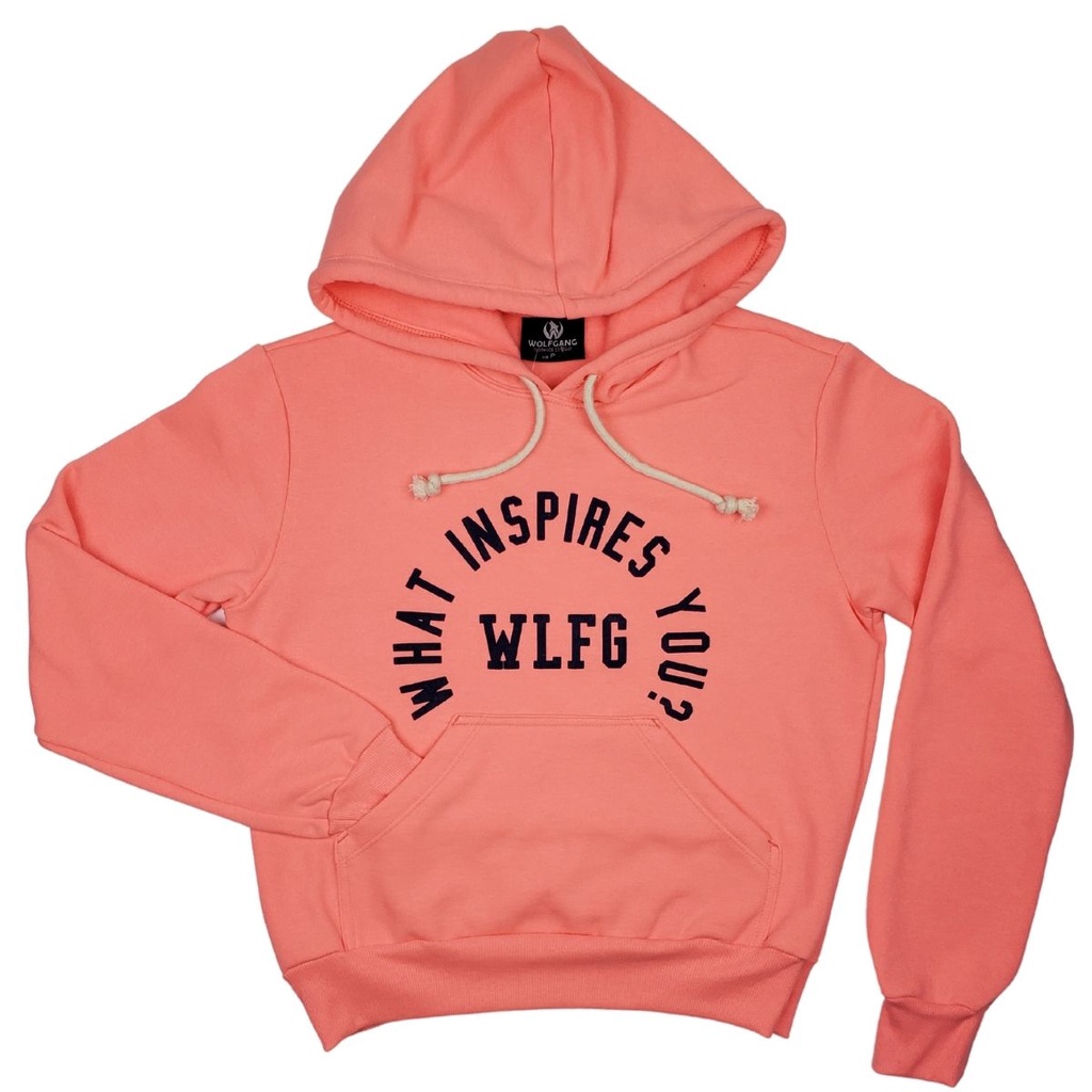 Blusa Feminina Moletom Confort com Capuz Pink Neon Wolfgan