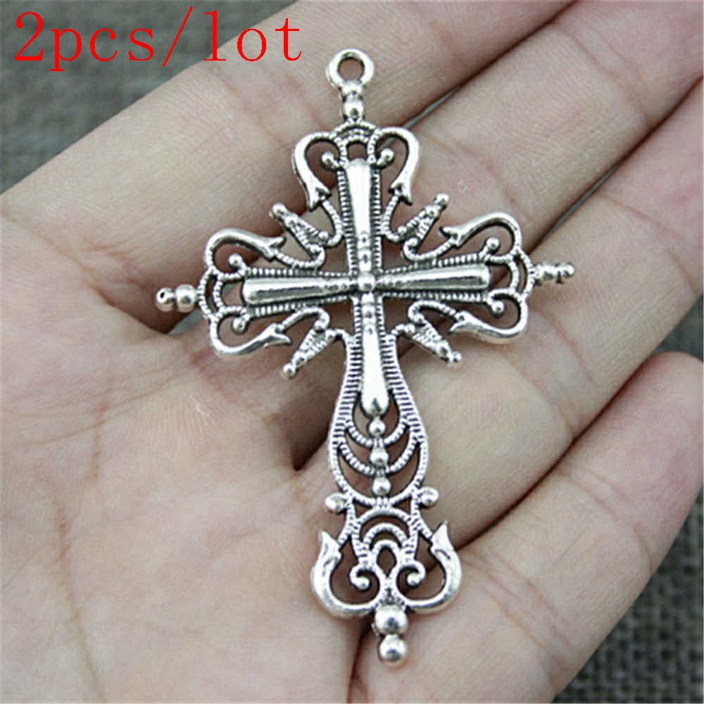 Encantos Para A Confecção De Jóias Big Cross Pendant Diy Crafts Acessórios