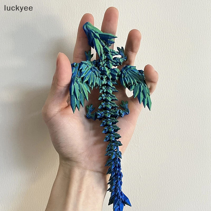luckyeo 3D Dragão Voador Impresso Articulado Ocidental Modelo De Móvel Home Desktop Craft Ornament TQ