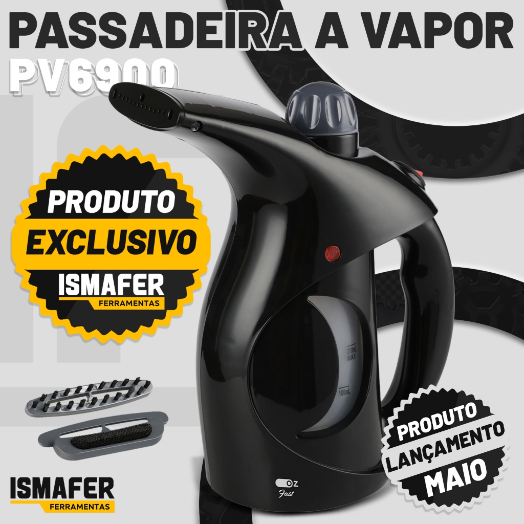 Vaporizador De Roupa Vapor Fast Portátil Preto Pv6900 Oz
