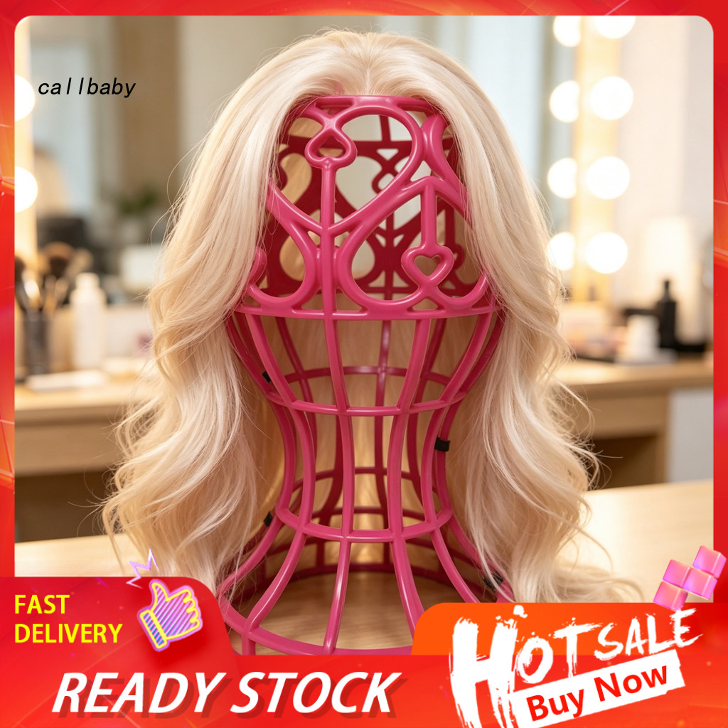 Wig Maintenance Accessory Portable Drying Rack Stand for Hats Wigs Display – Heart-shaped Hollow Design for Fast Trave