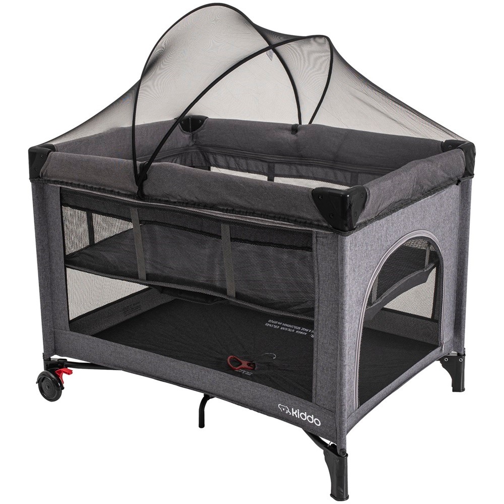 Berço e Cercado Fast Kiddo Portátil e Automático - Grafite