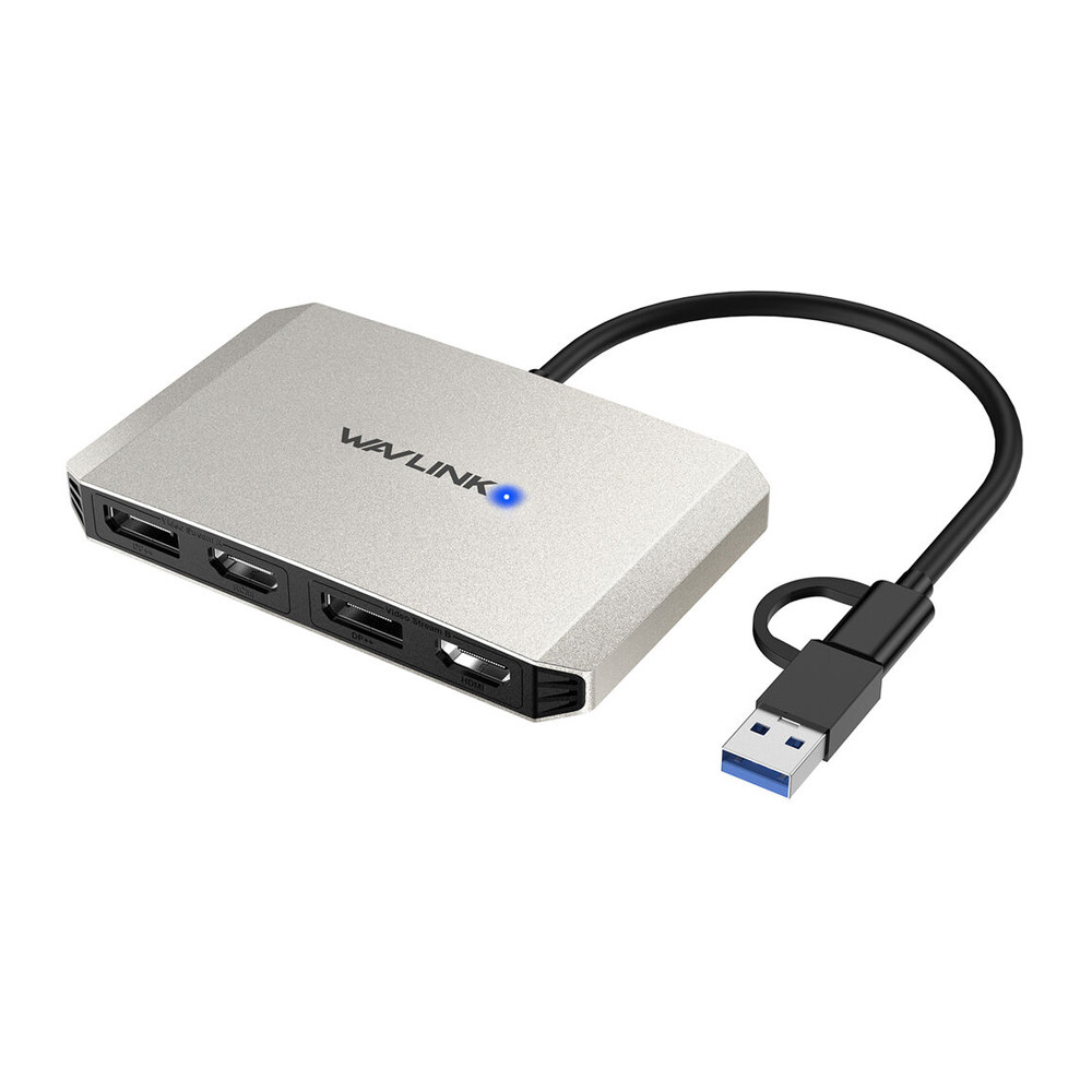 Adaptador Wavlink USB C Dual Monitor 5K DisplayPort HDMI 4K