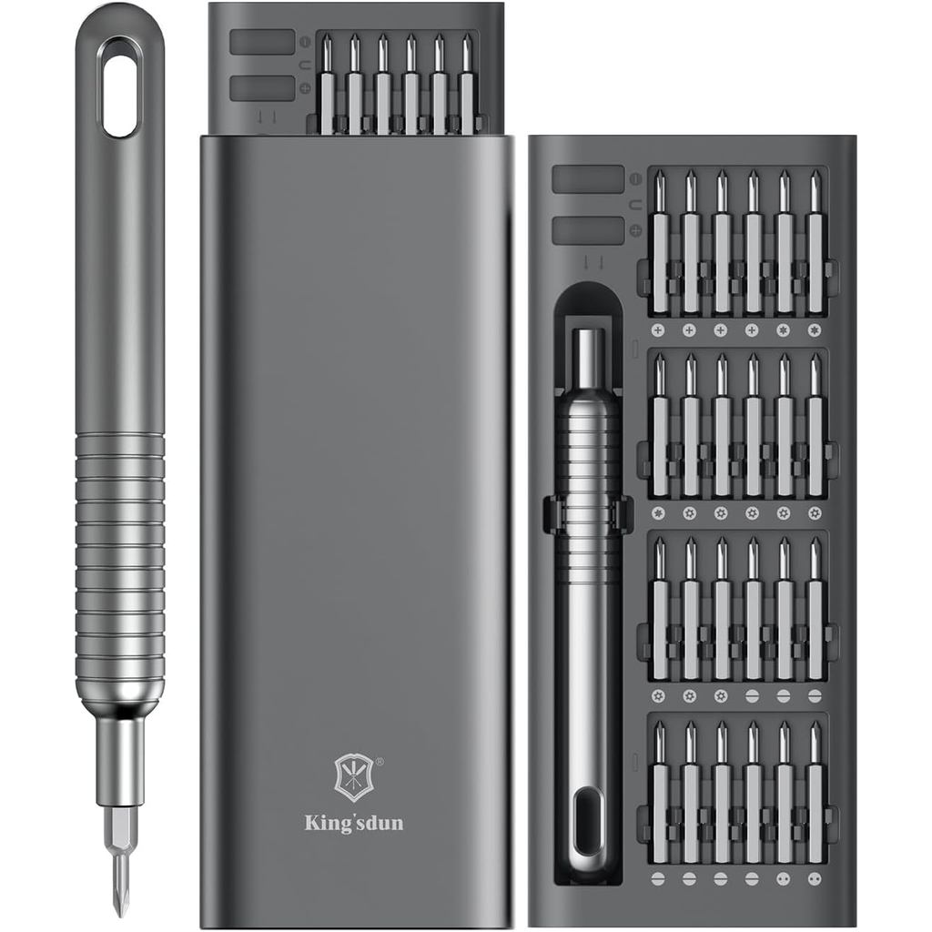 Kingsdun 51 in 1 Precision Screwdriver Set, Portable Screwdriver Set with 48 Magnetic Bits Torx Hex Screwdriver for iPho