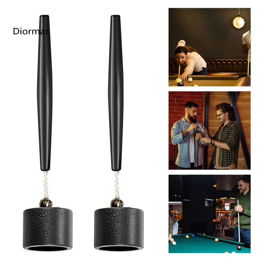 Lightweight Pool Chalk Holder Portable Black Plastic Round Cue Snooker Billiard Accessories Pocket-sized for Easy Carry
