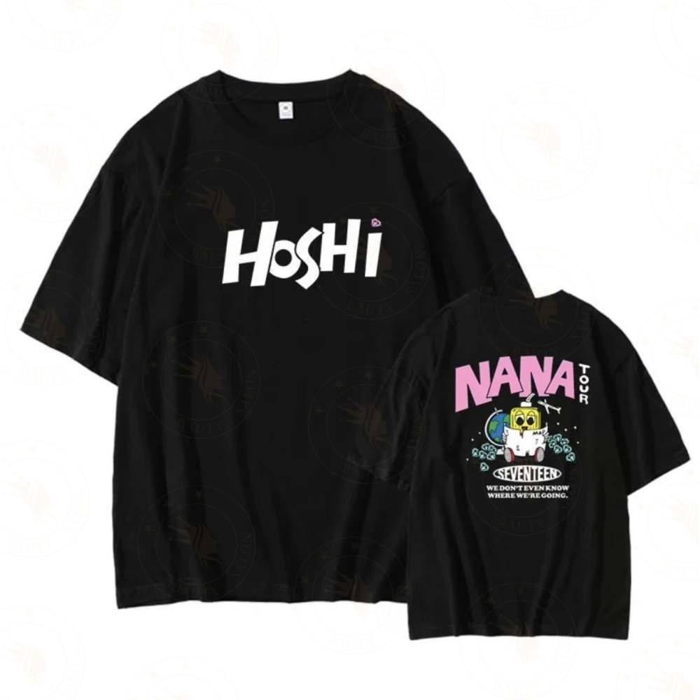Coreano NANA TOUR SEVENTEEN Customized Trend T-shirt Unisex Oversize Tops Tees