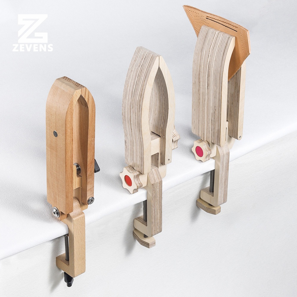 Costura à mão de mesa de madeira Clip Clip Beech /Russian Birch Board Ferramenta de costura de couro feita à mão
