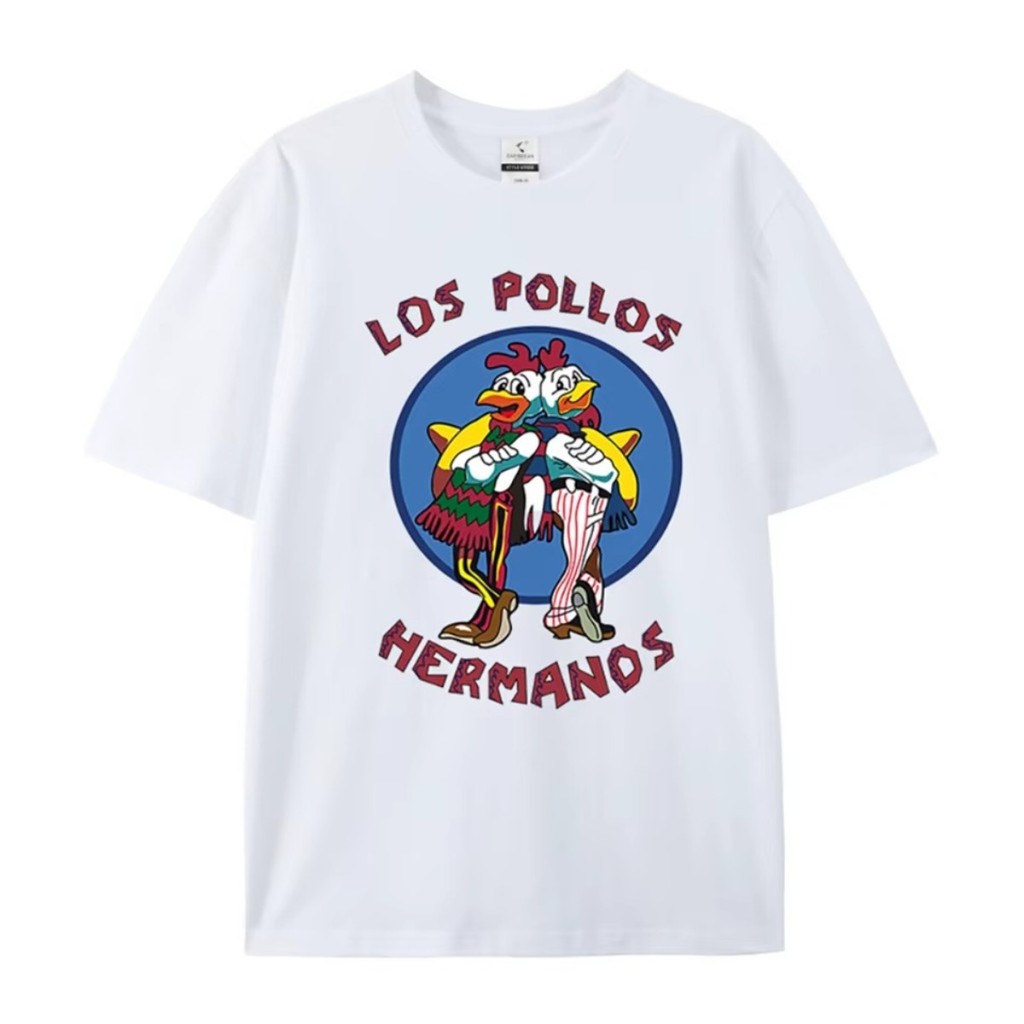 Camiseta Los Pollos Hermanos Masculina 100% Algodão Manga Curta Streetwear