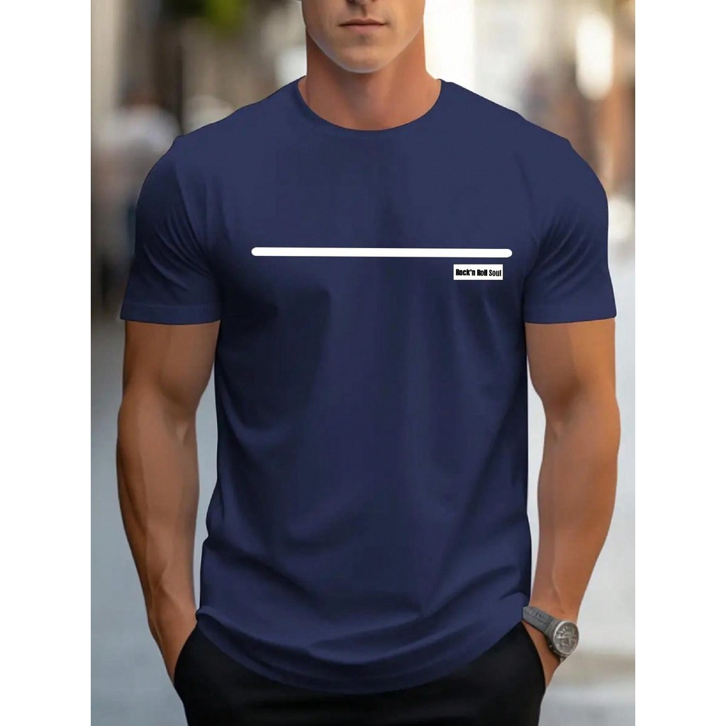 Camiseta Camisa Masculina  Manga Curta Estampada 100%  Algodão Rock N Roll Promoção