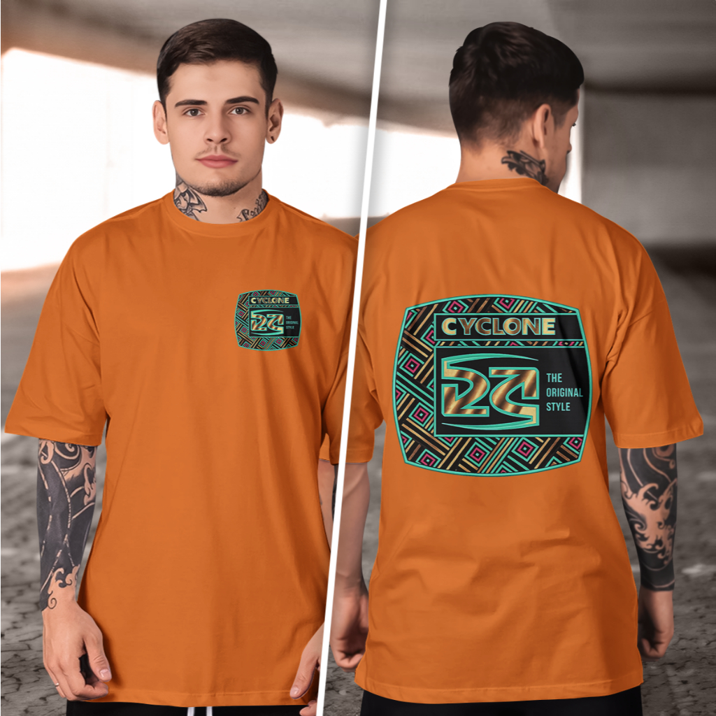 Camiseta masculino Design geométrico tribal Cyclone  Básica Premium Confortável moda 2026 tecido confortavel