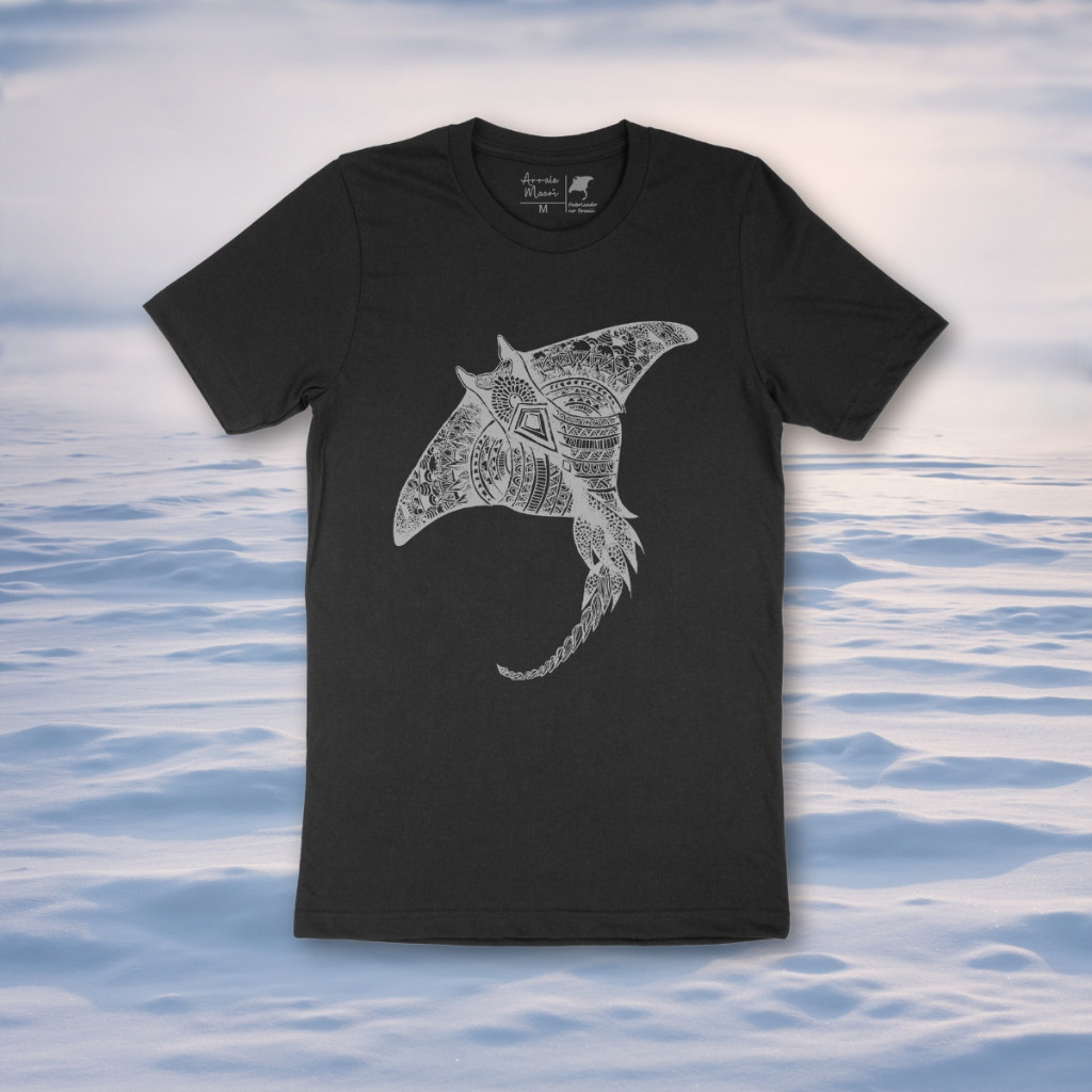 Camiseta Masculina Estampada Manga Curta Cola Redonda Malha Algodão Premium Tribal