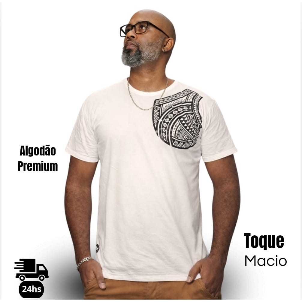 Camiseta T-Shirt Basica Tribal / Blusa 100% Algodão Premium Msculina Conforto e Estilo