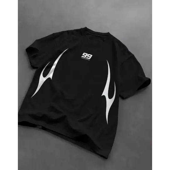 Camiseta Oversized Streetwear 99 Tribal Unissex 100% Algodão Estilo De Rua Premium