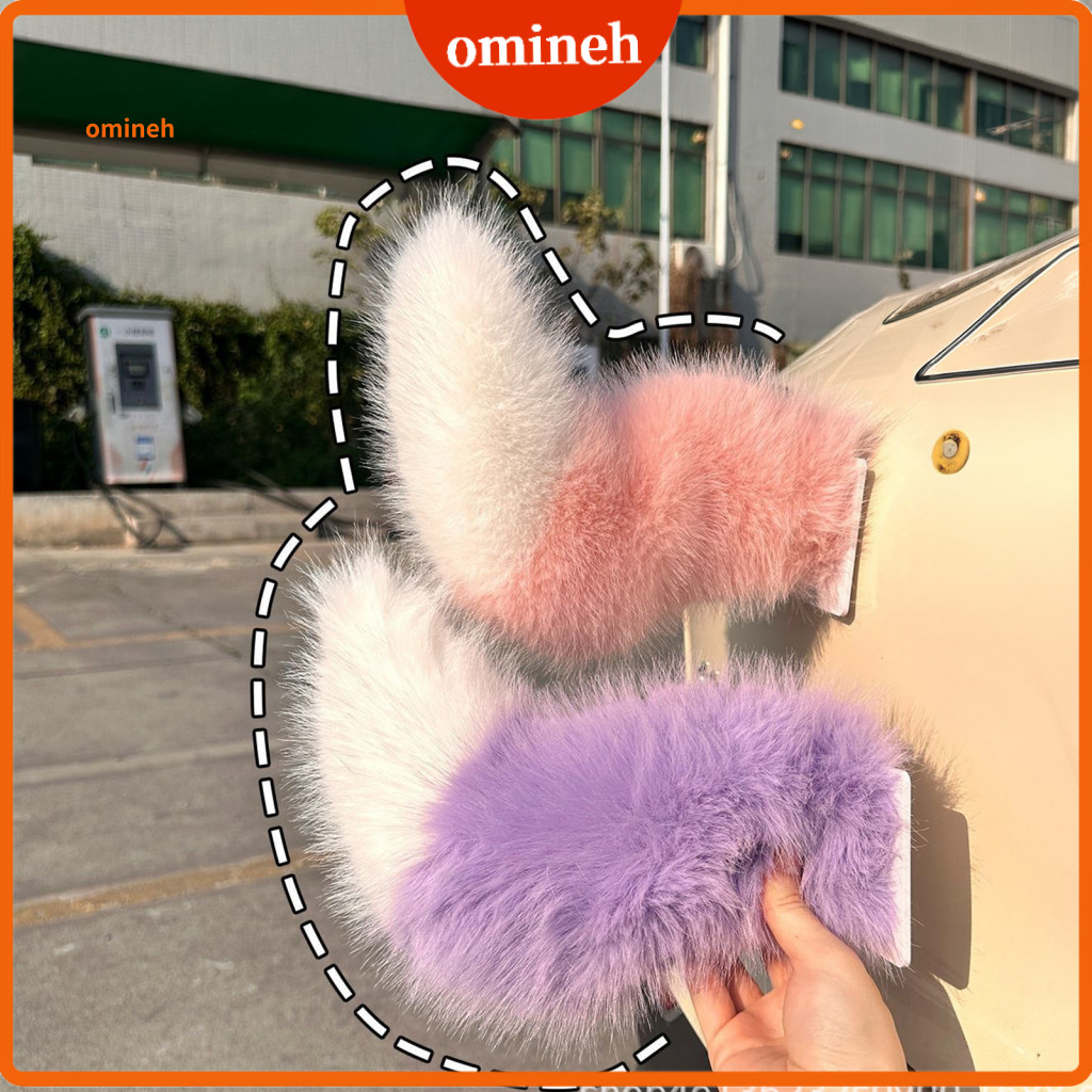 Cosplay Role-play Prop Electric Tail Plush Car with Remote Voice Control 3-mode Wagging Artificial Fur Detachable Buckle
