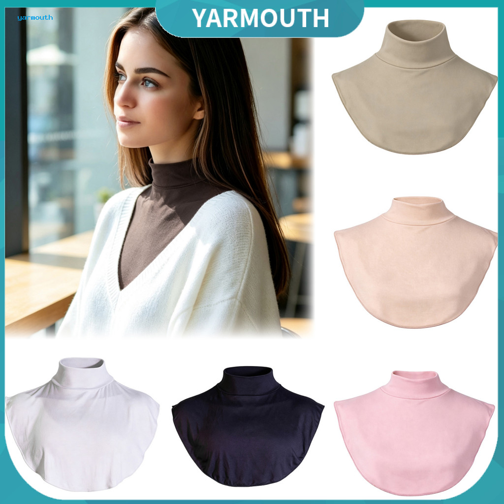 Detachable Fake Collar for Sweaters Women’s Turtleneck Dickey Half Top Fashion Layering Mock Blouse False High Neck Wa