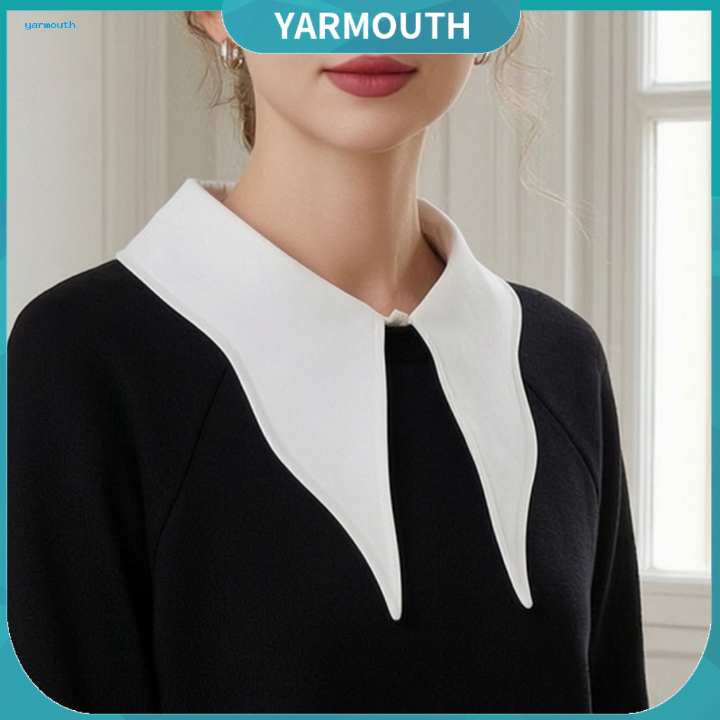 Adjustable Neck Accessory Fake Collar for Sweaters Detachable for Women Dickey Shirt with Button Stylish Layering for