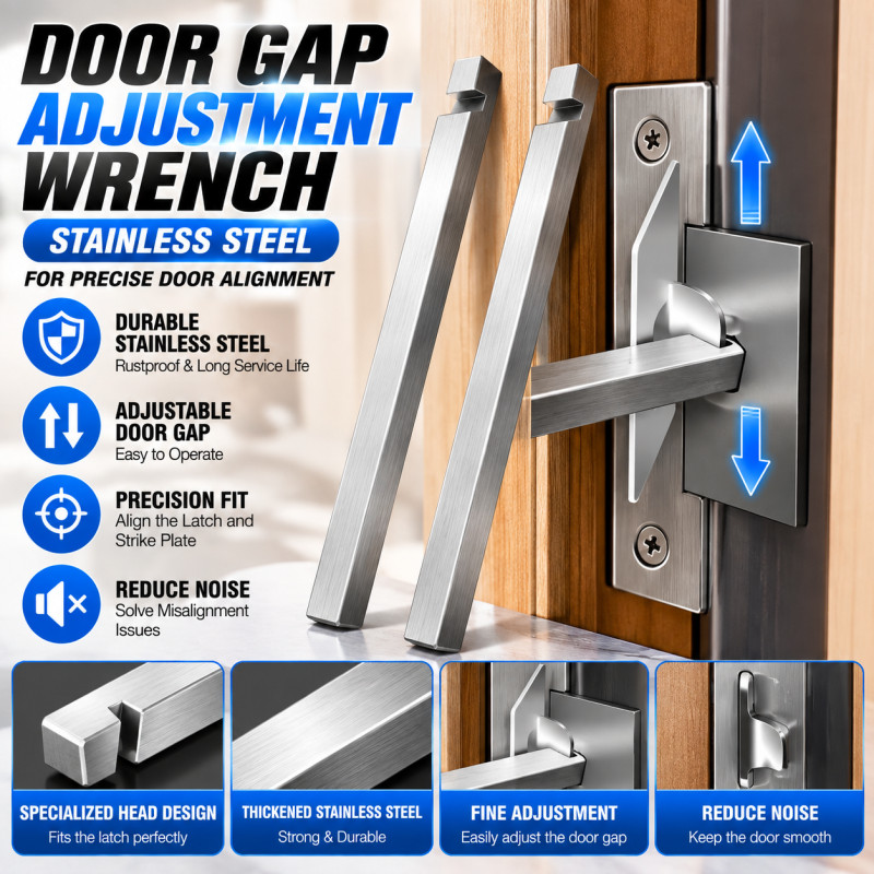 Segurança Door Frame Adjuster Guide Plate Bending Wrench para Ferramenta de Reparo de Fechadura de Porta