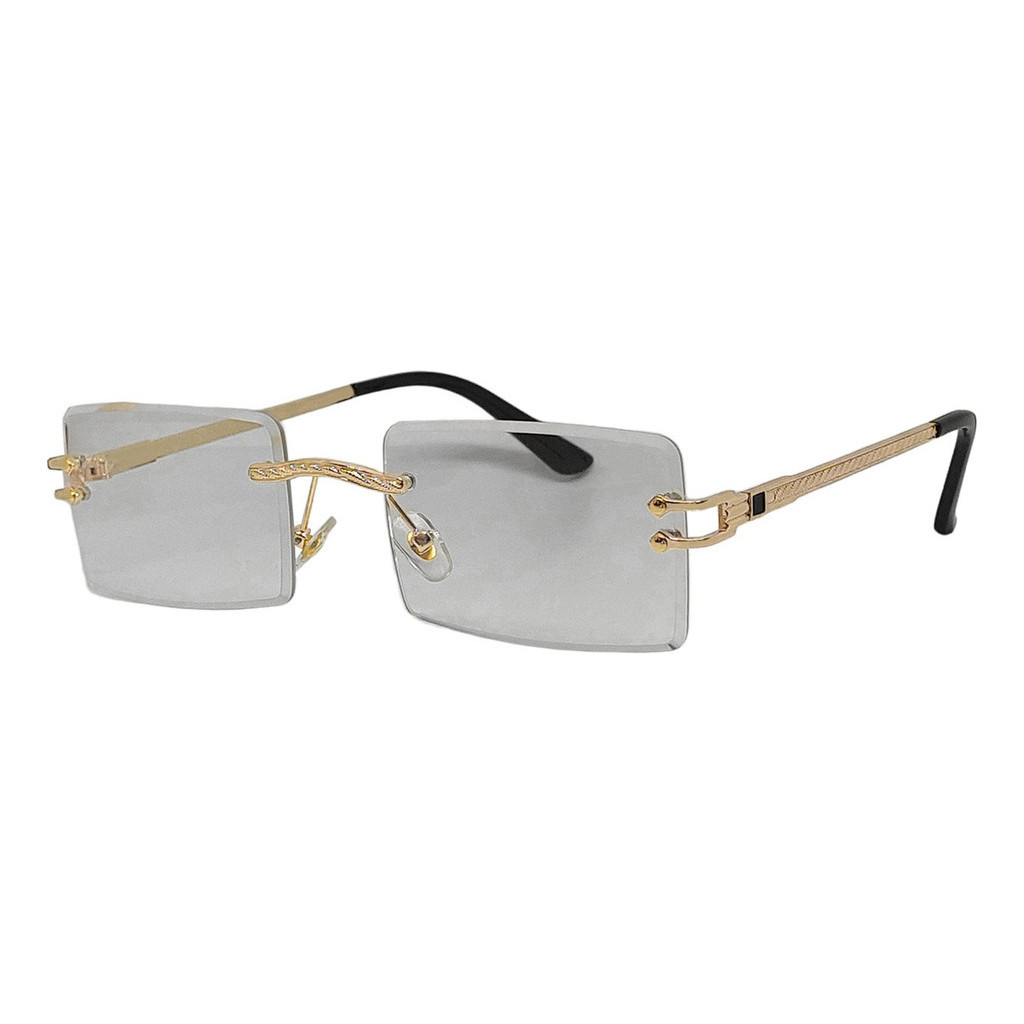 Óculos De Sol Luxury Quadrado Sem Armação Fashion + Case
