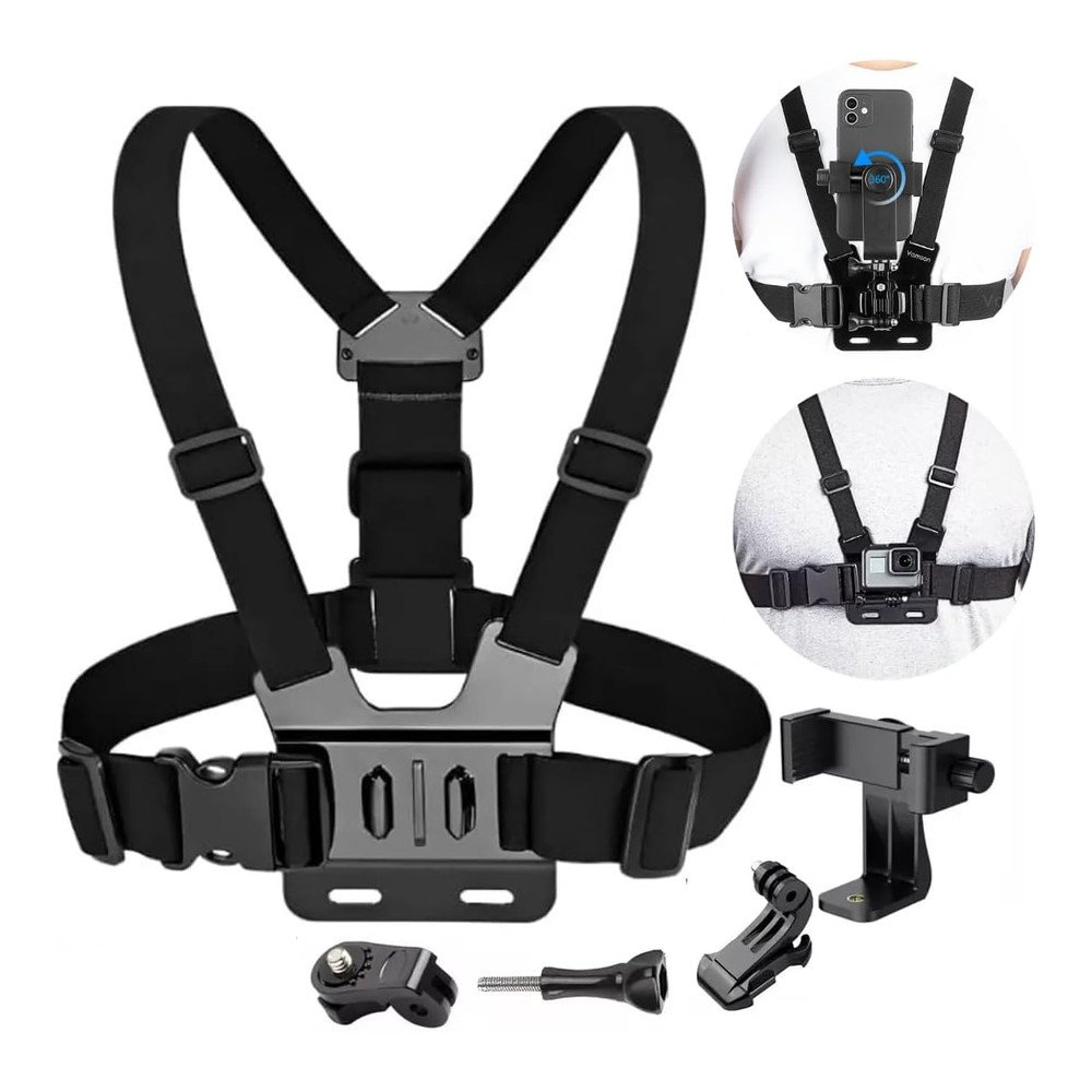 Suporte Peitoral para Celular GoPro Câmeras Esportivas