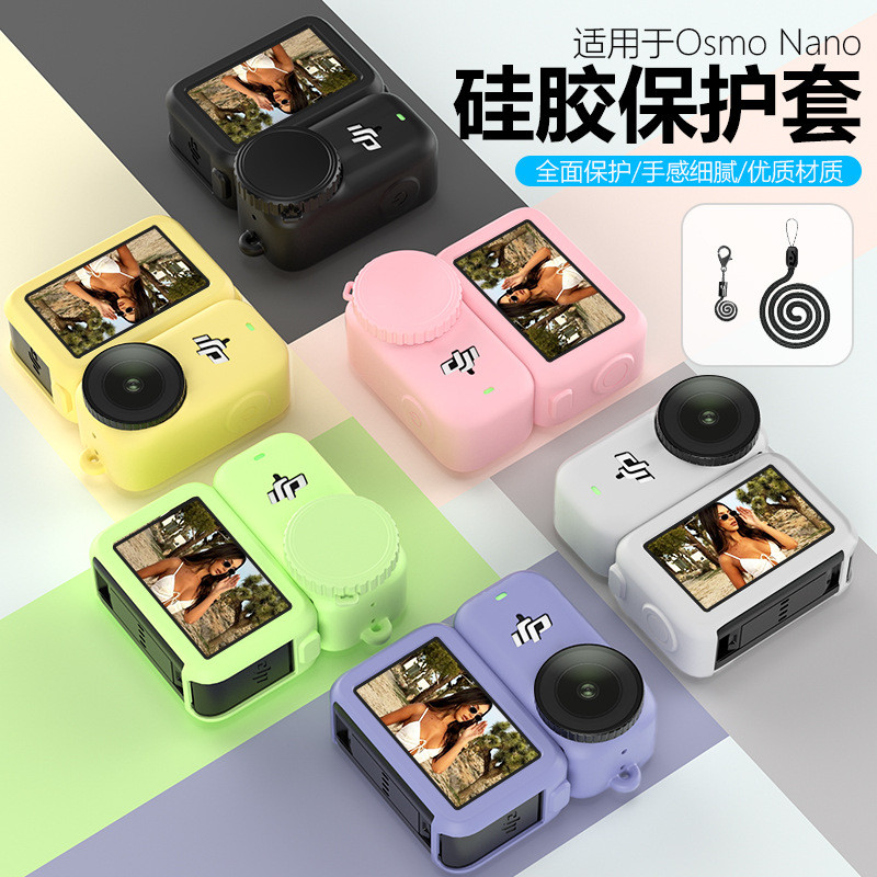 Adequado para DJI DJI Osmo Nano Capa protetora Thumb Sports Camera Body Protective Case Proteção completa Capa de Silico