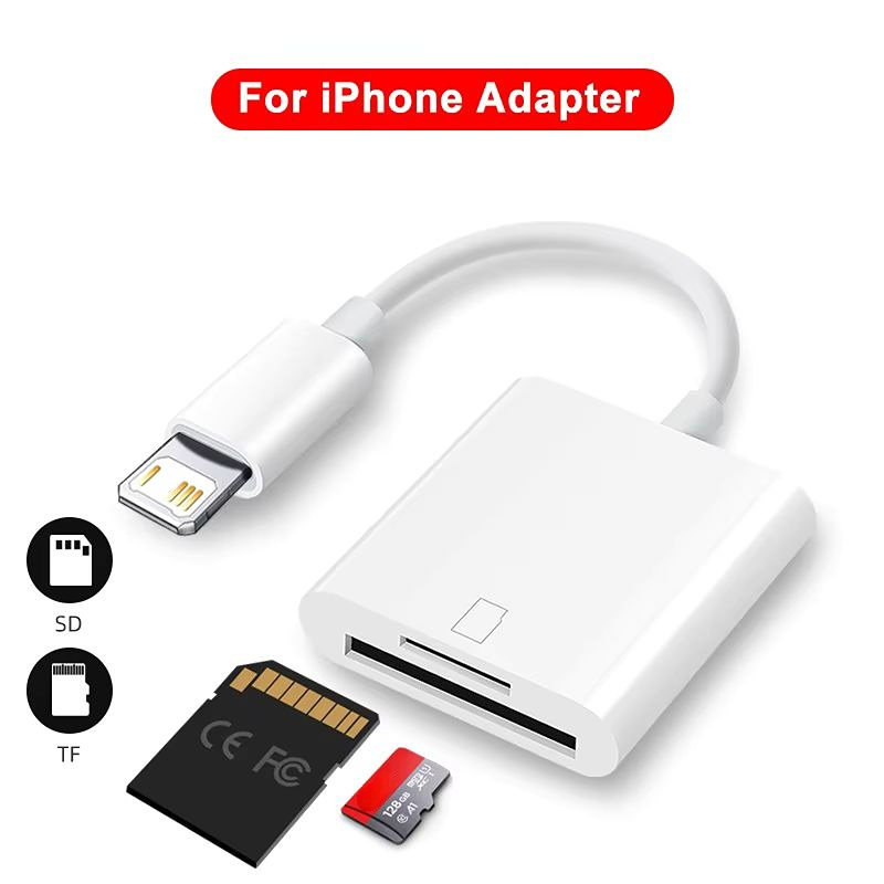 Leitor De Cartão De Iluminação USB C IOS Para SD TF USB3.0 Dispositivos Samsung Type Com Visualizador De Câmera De Jogo