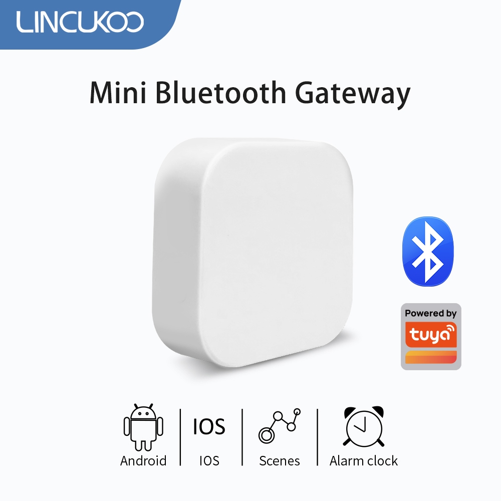 Lincukoo Tuya Bluetooth Mini Gateway Smart Wireless Hub Connect 128 (max) Dispositivos zigbee Para Life APP Alexa Home S