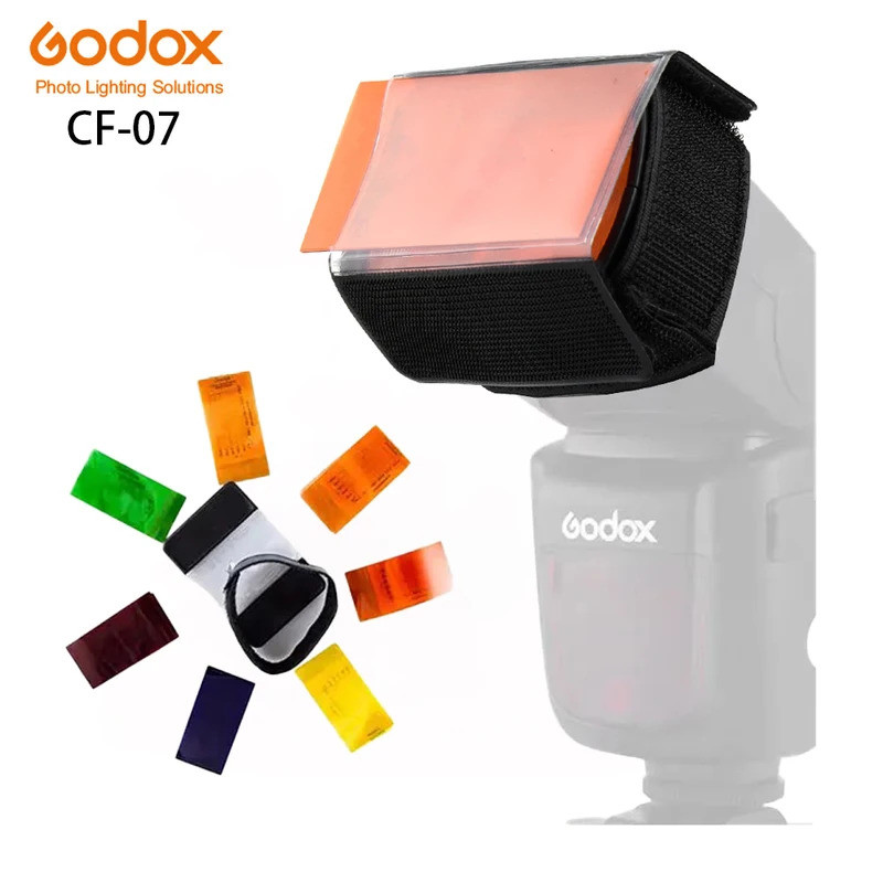 Godox CF-07 Universal 35 Pieces Speedlite Color Filter Kit Photo Gels Filters Set for Canon Nikon Sony Yongnuo Godox Fla