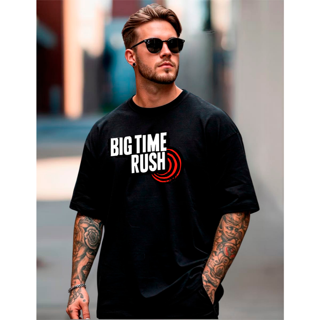 Camiseta Oversized Big Time Rush In Real Life Worldwide