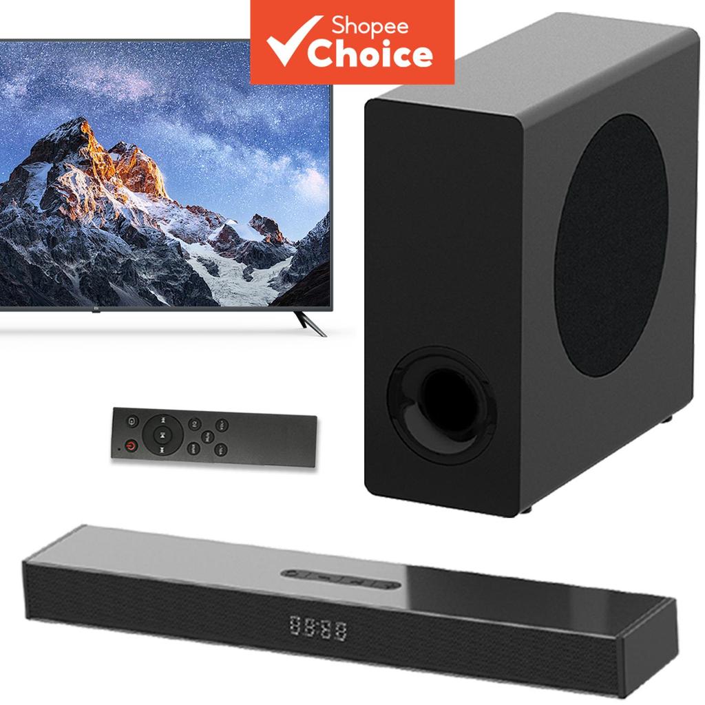 Sistema De Barra De Som Bluetooth Com Subwoofer HDMI ARC Óptico AUX Remoto